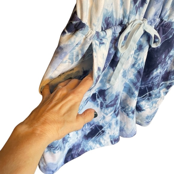 Old Navy Blue/White Tie Dye Terry Cloth Romper-Size XL NWOT - Picture 8 of 11